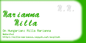 marianna milla business card